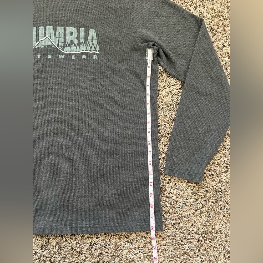 Columbia Graphic T-Shirt Mens XL Gray Long Sleeve (0724) - Picture 9 of 11